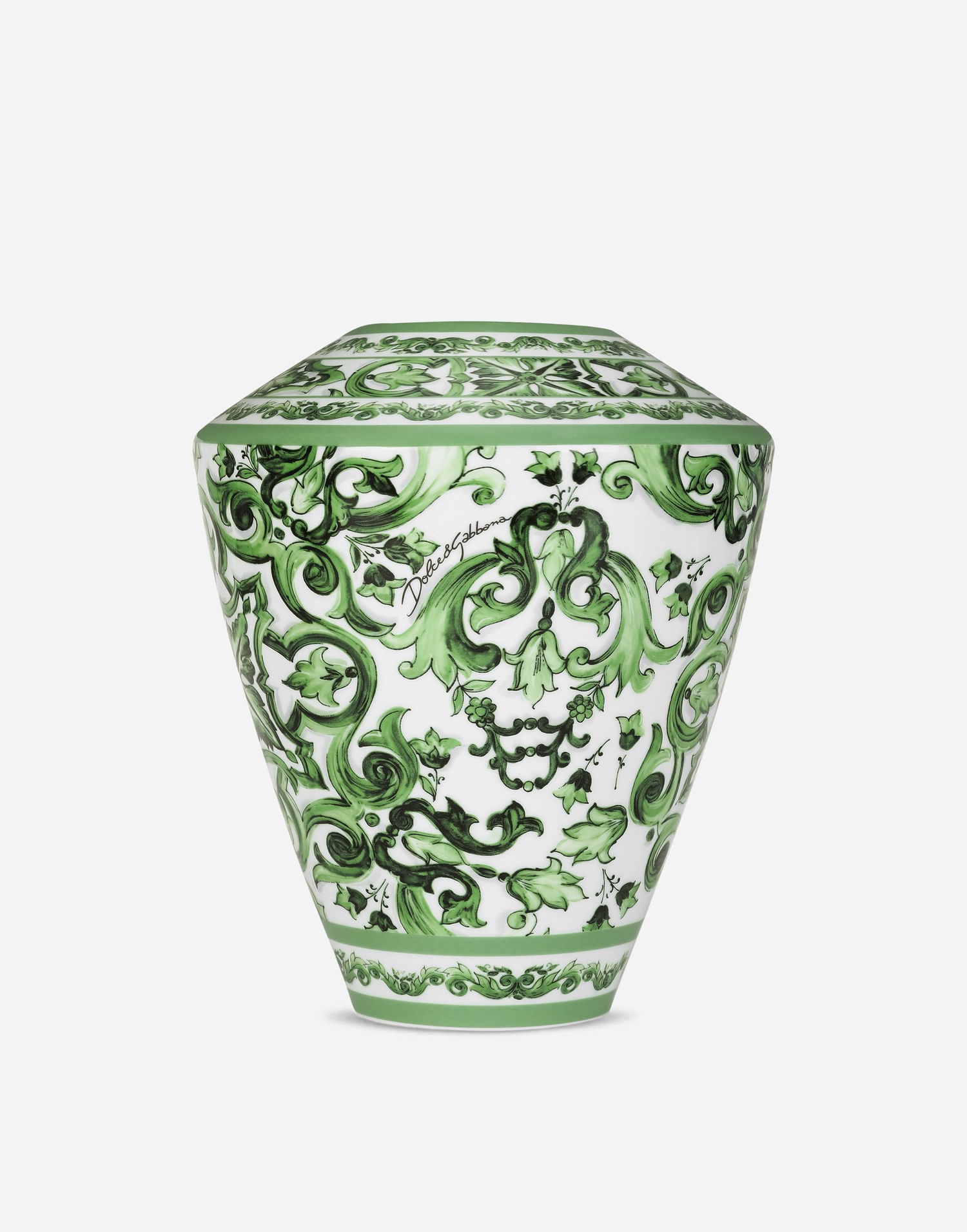 Home decor Dolce & Gabbana Dolce & Gabbana Large Amphora Porcelain Vase Grøn | TCC198TCAMZUV011, 0