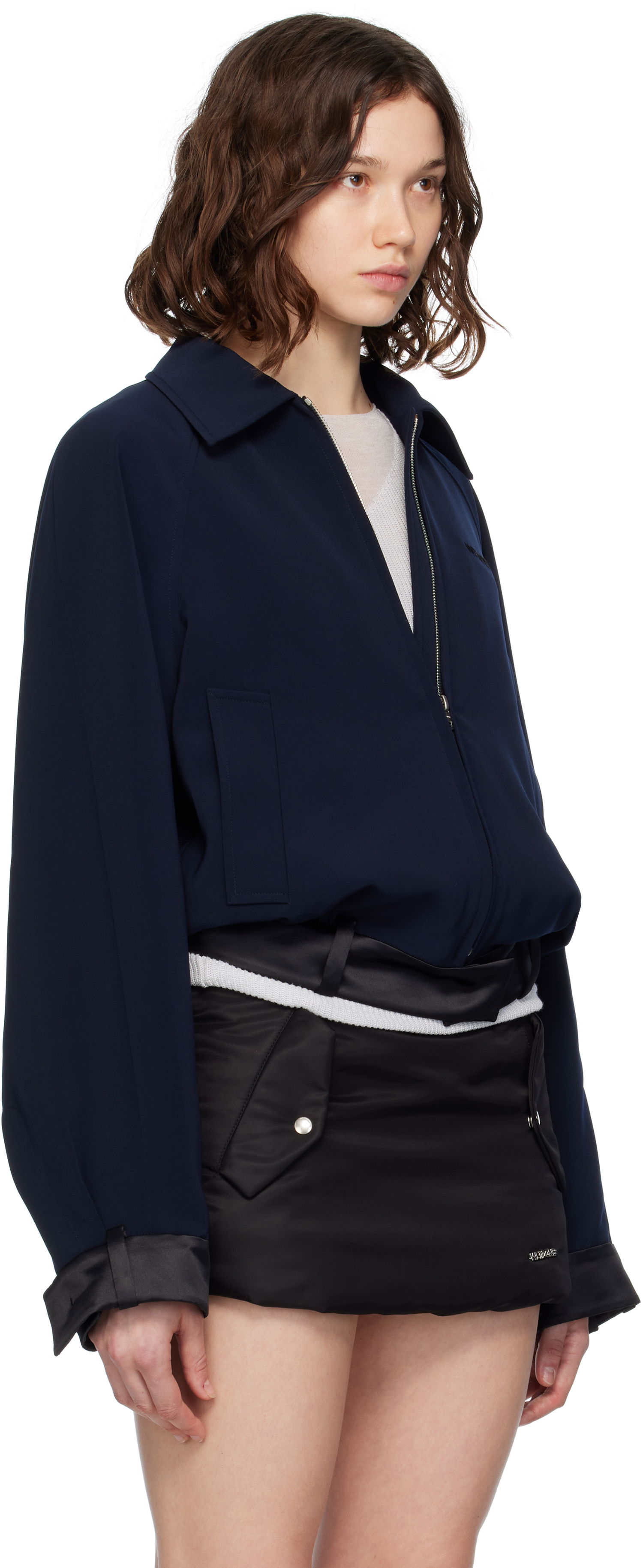 Jakke We11done We11done Waist Jacket Mørkeblå | WD-JK2-25-011-W-NV, 1