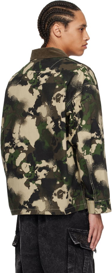 Jakke BAPE A Bathing Ape Map Camo Work Jacket Grøn | 001LJL301001M, 2