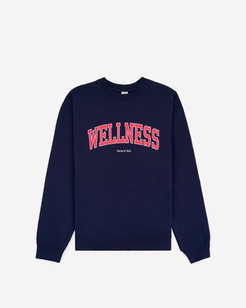Sweatshirt Sporty & Rich Wellness Ivy Crewneck Mørkeblå | CR662NA, 0
