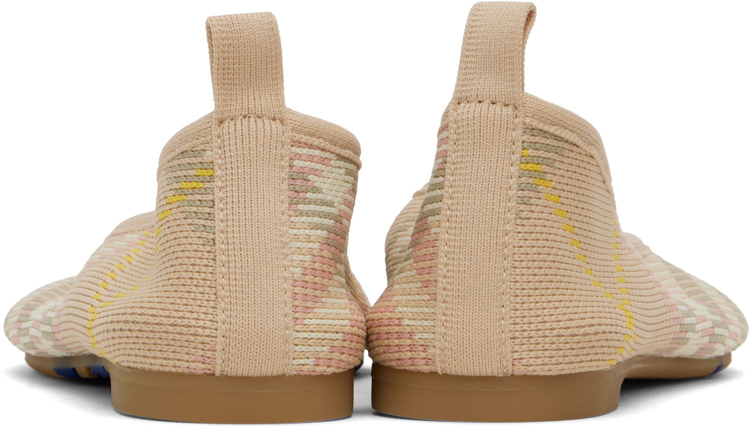 Tøj Burberry Burberry Check Knit Ballerina Flats Beige | 8101053, 1