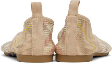 Tøj Burberry Burberry Check Knit Ballerina Flats Beige | 8101053, 1