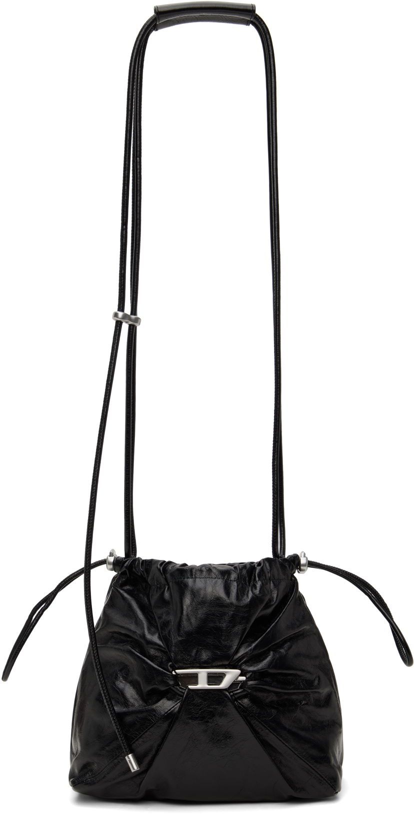 Håndtaske Diesel Scrunch-D Bucket Bag Sort | X10325-P1003-T8013