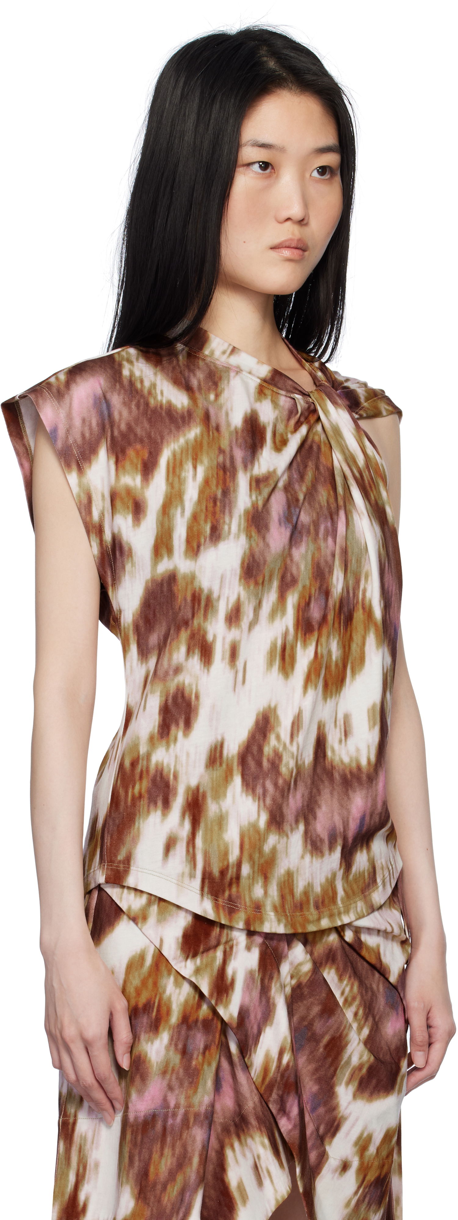 Tanktop Isabel Marant Étoile Isabel Marant Etoile Nayda Tie Dye T-Shirt Flerfarvet | 25PTS0175FA-C1N09E, 1