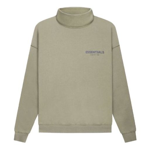 Sweater Fear of God Essentials Pullover Mock Neck Sweatshirt Grøn | FOG-FW21-010