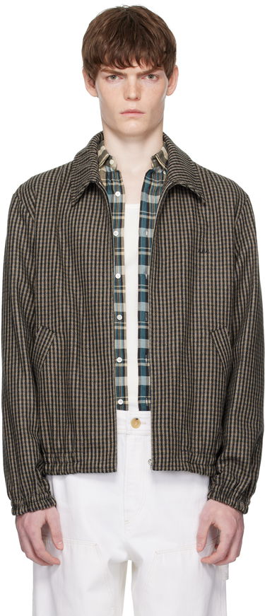 Jakke A.P.C. A.P.C. Gilbert Houndstooth Zip Jacket Brun | WOASP-M32018, 0