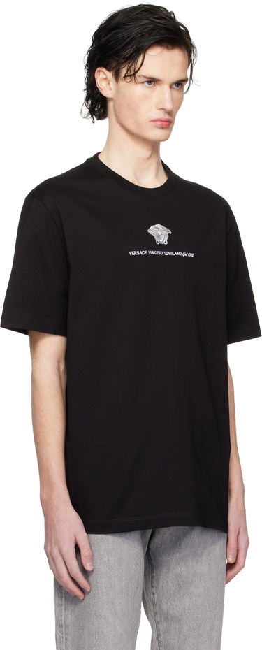 T-shirt Versace Embroidered Medusa Graphic T-Shirt Sort | 1013302_1A11054, 1