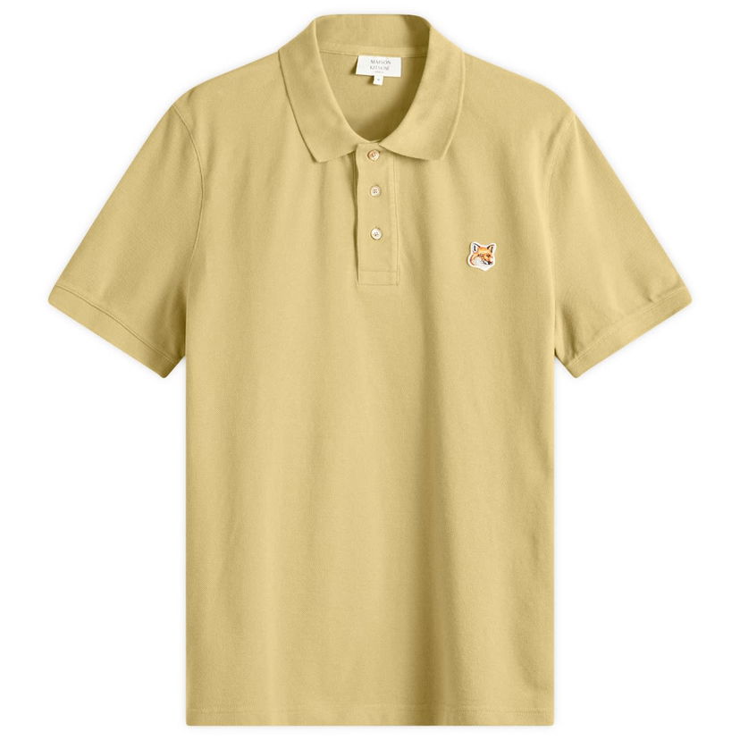 Polo skjorte MAISON KITSUNÉ Maison Kitsuné Fox Head Patch Regular Fit Polo Shirt Gul | LM00208KJ7002-P357