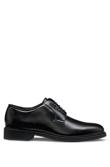 Skopleje BOSS Leather Derby Shoes with Piped Trims Sort | 50499719, 1