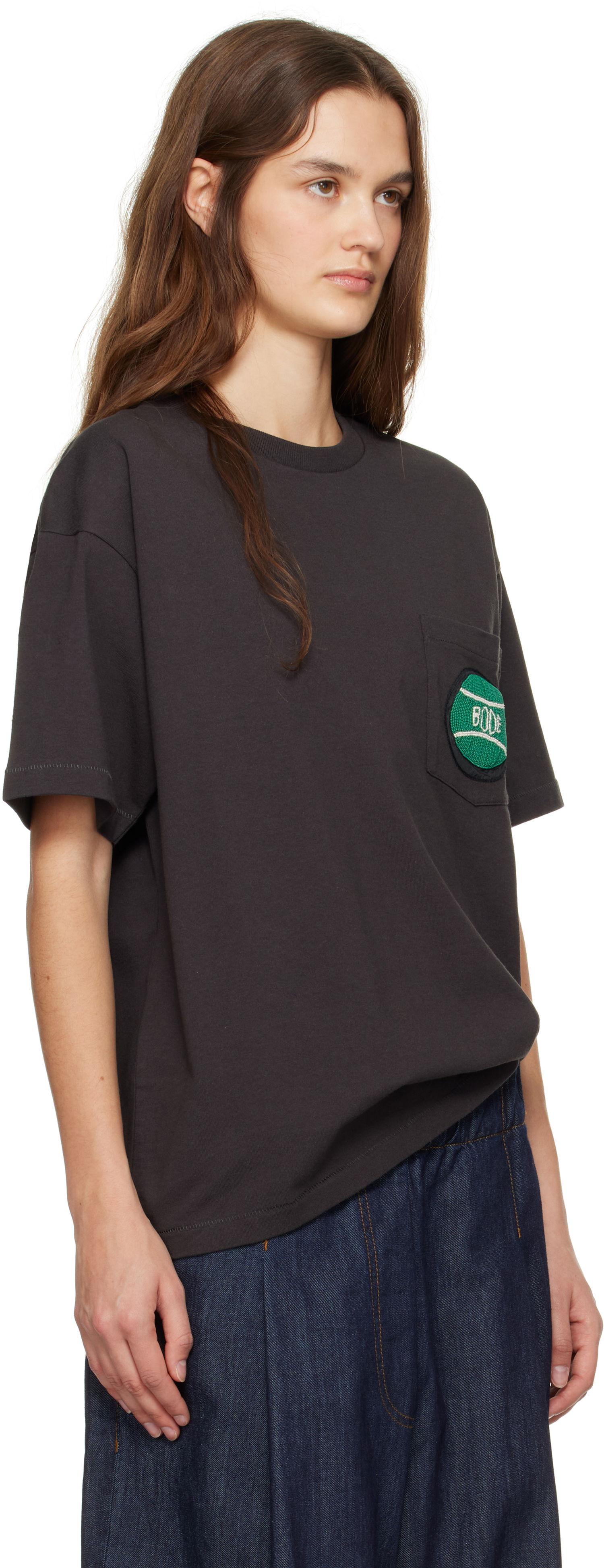 T-shirt Bode Bode Game Point Pocket Tee Grå | MRF24CS056, 1
