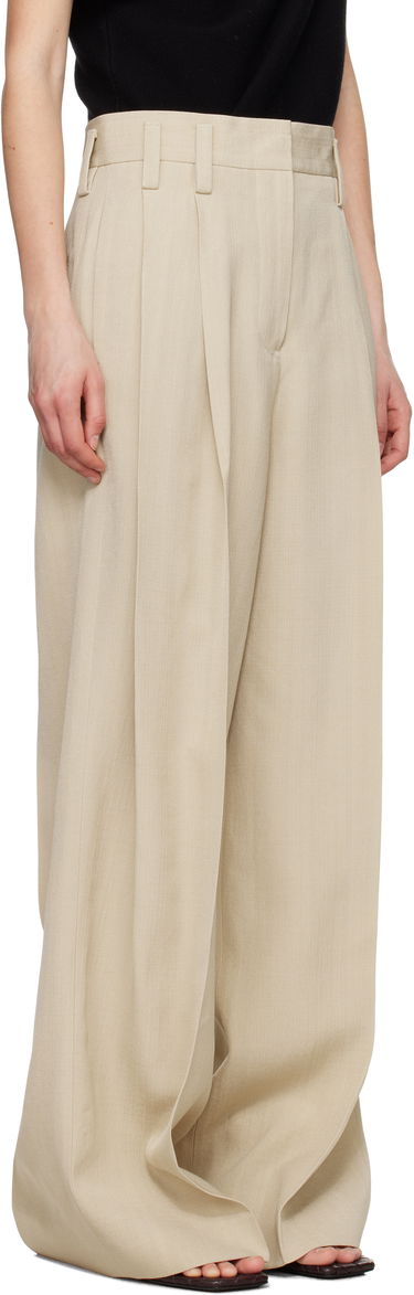 Bukser Jil Sander Jil Sander Voluminous Pleated Trousers Beige | J03KA0292_J65005, 1