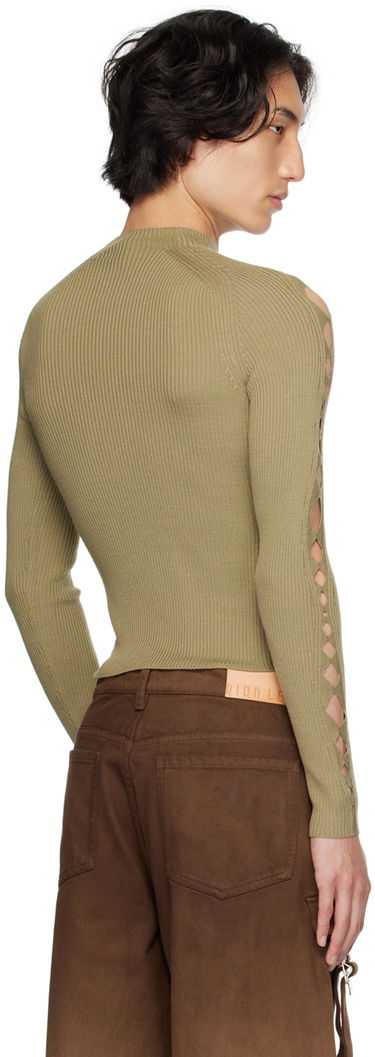 T-shirt Dion Lee Cutout Detail Knit Top Grøn | A7725P23, 2