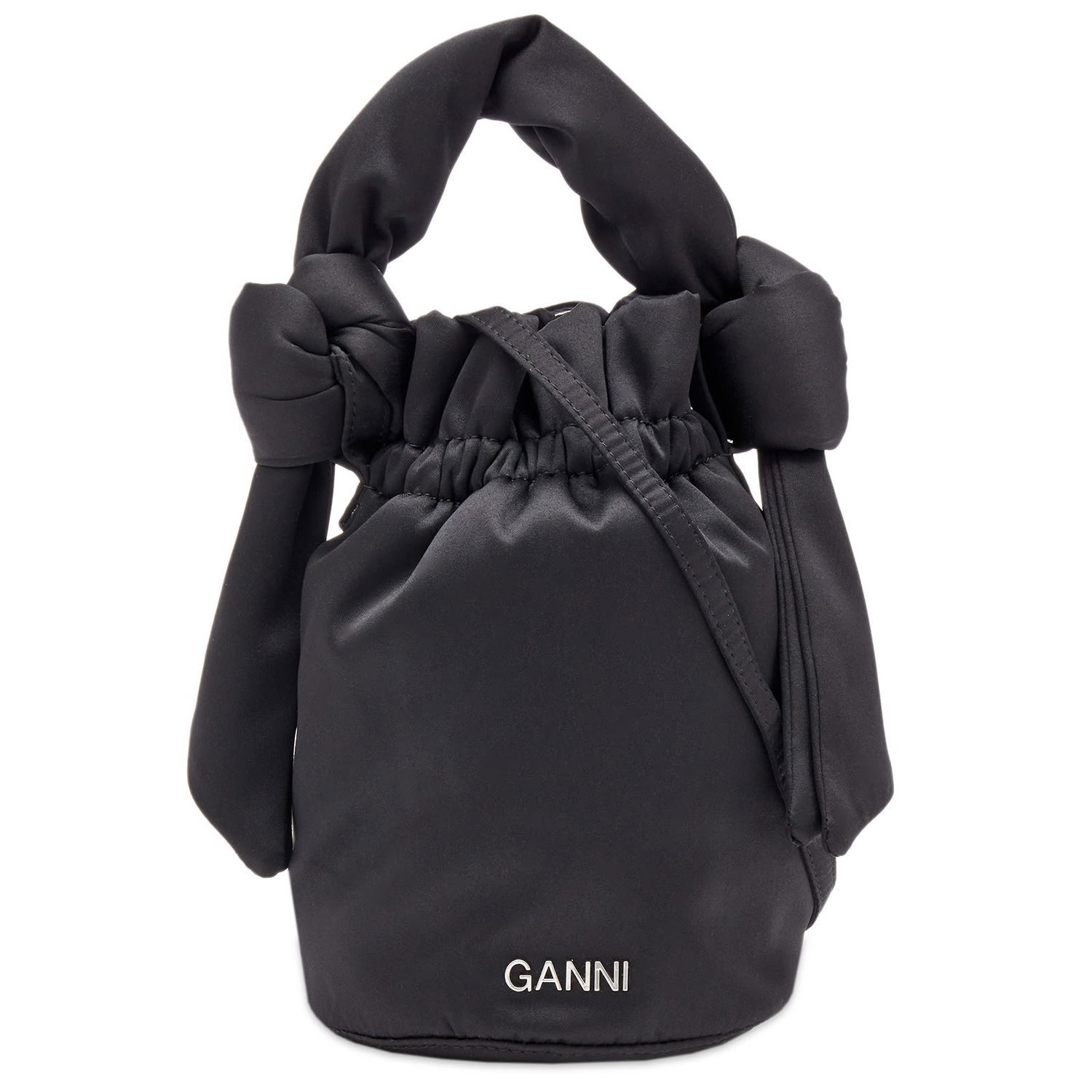 Håndtaske GANNI Occasion Top Handle Knot Bag Sort | A4973-099, 0