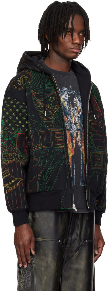 Sweatshirt Who Decides War Who Decides War Pelle Pelle Edition Monument Zip-Up Hoodie Sort | 1110620030SS25, 1