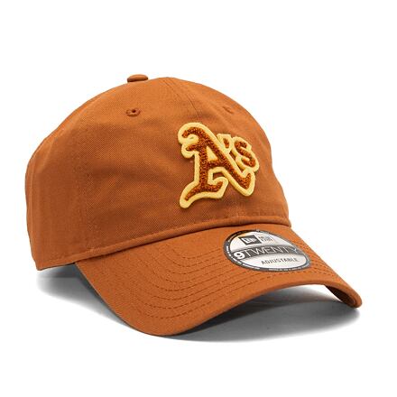 Kasket New Era 9TWENTY MLB Boucle Oakland Athletics Caramel Brown / Pineapple One Size Brun | 60435078, 0