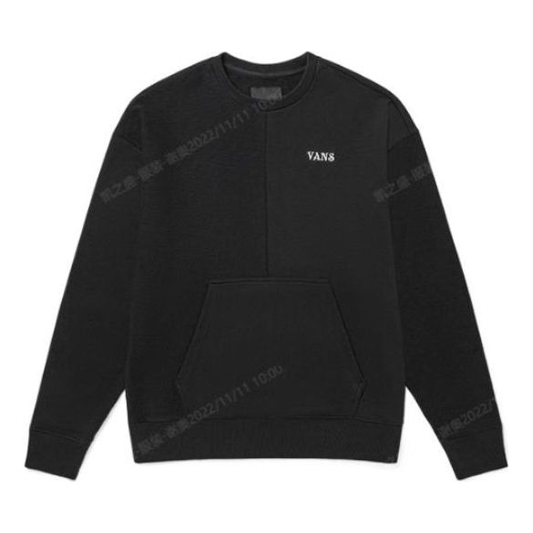 Sweatshirt Vans Embroidered Logo Splicing Pullover Sort | VN0A5H9QBLK
