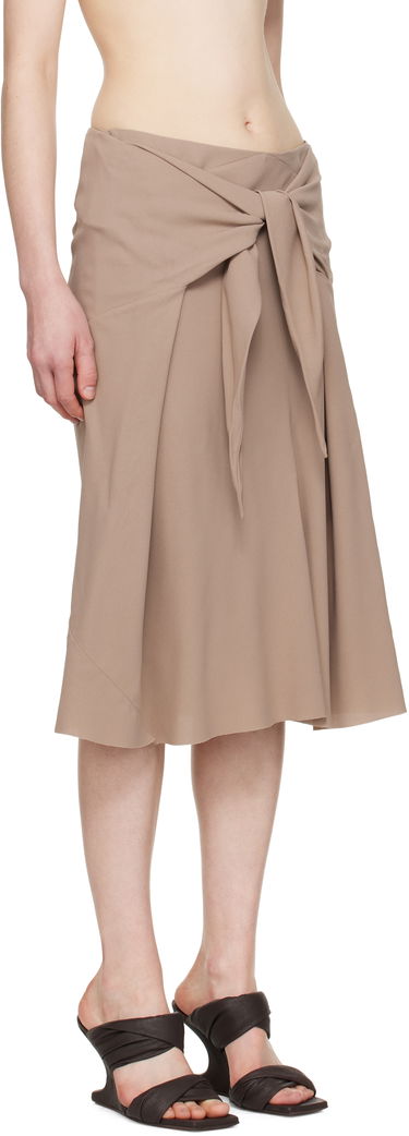 Nederdel Rick Owens Rick Owens Hollywood Strutter Tie Midi Skirt Sort | RP01E7372 Y, 4