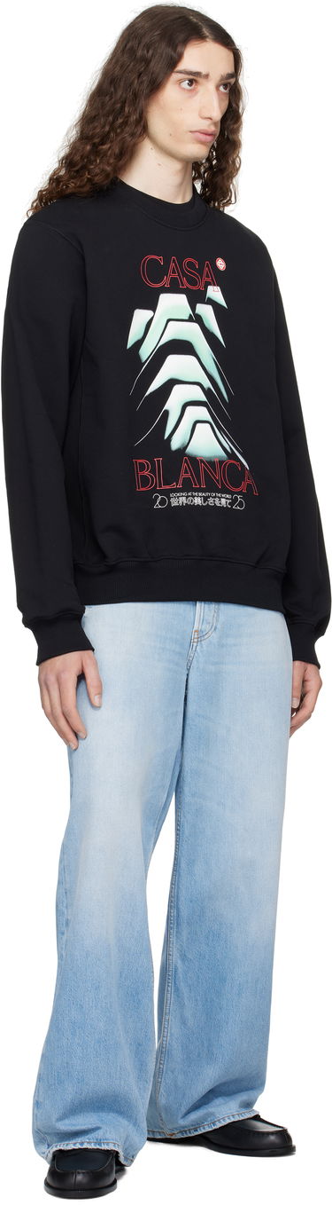 Sweatshirt Casablanca Casablanca Frosty Mountain Graphic Sweatshirt Sort | MPF25-JTP-293-05, 3