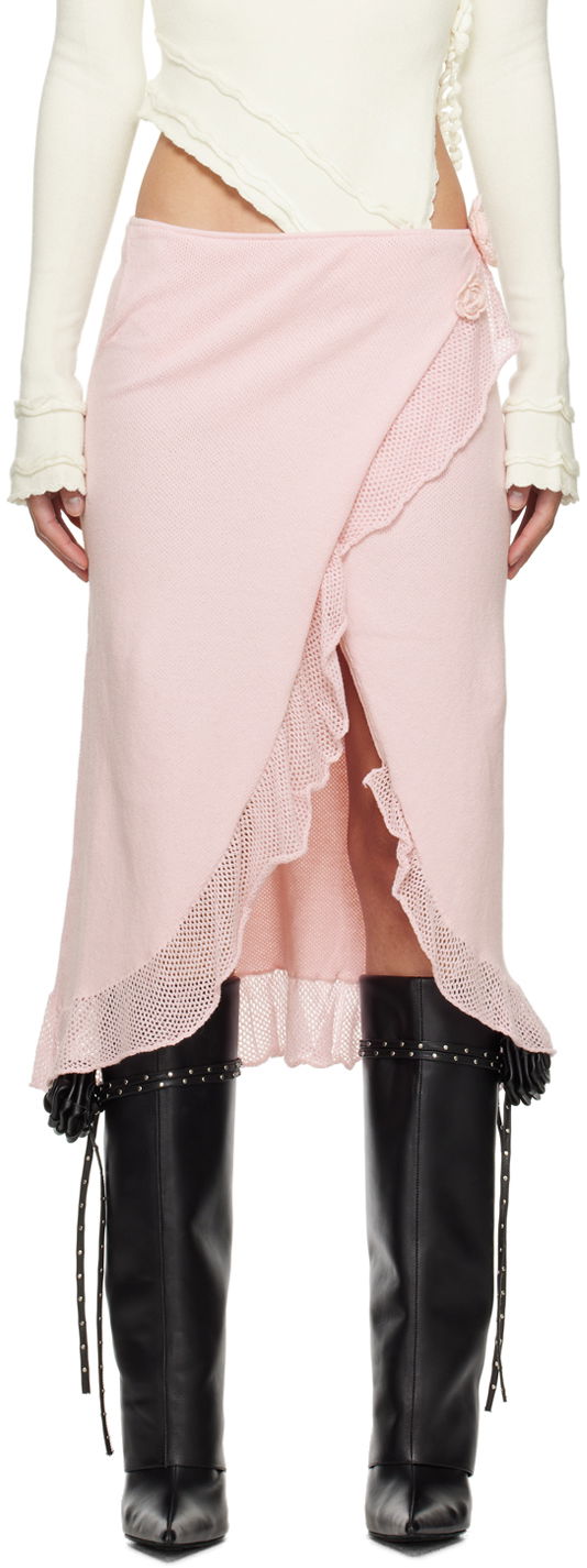 Nederdel GUIZIO Guizio Bellamar Wrap Midi Skirt Lyserød | R24619S035