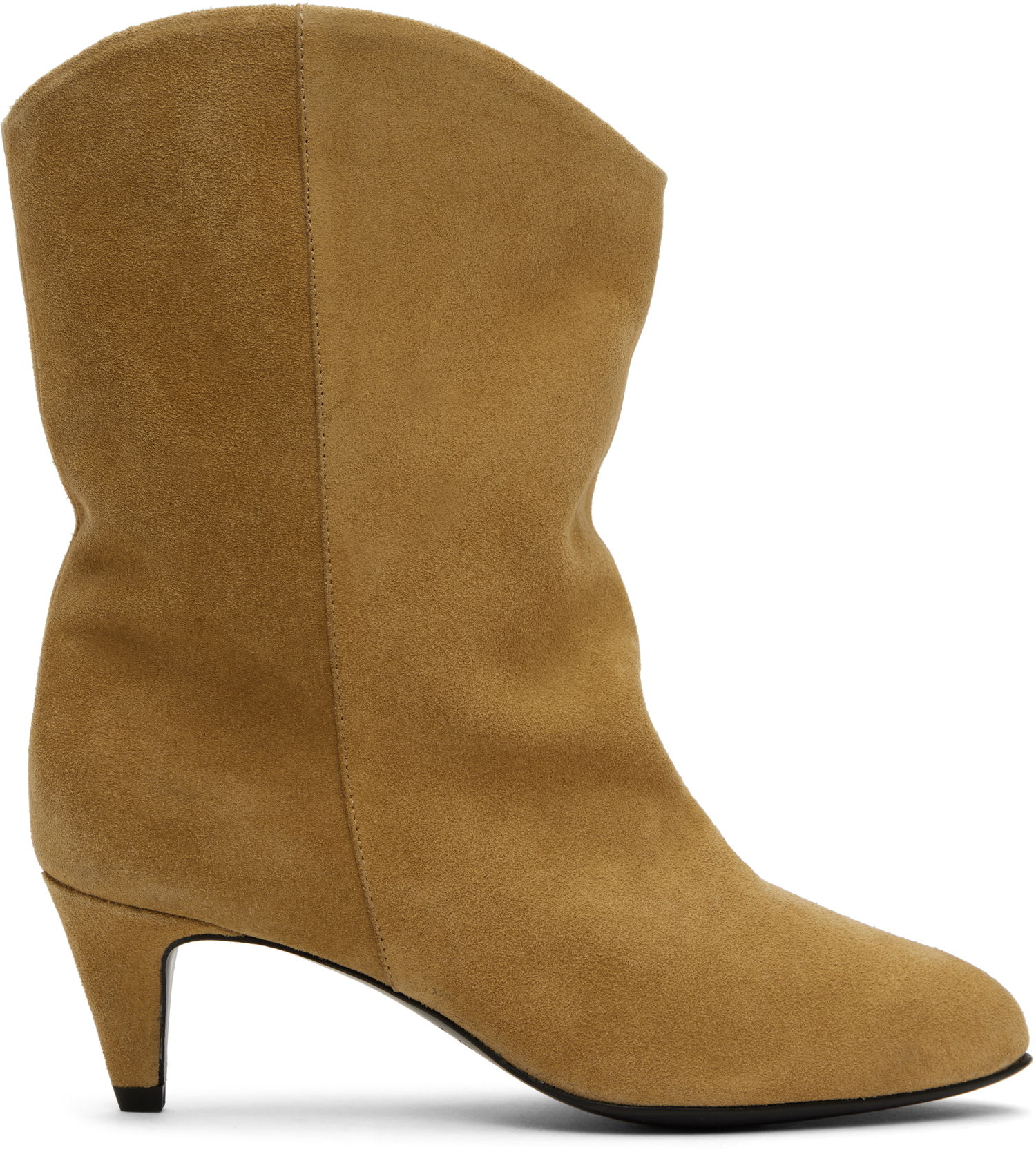 Skopleje BY FAR BY FAR Osage Suede Kitten Heel Boots Beige | MWFBO067SU002BR046PL, 0