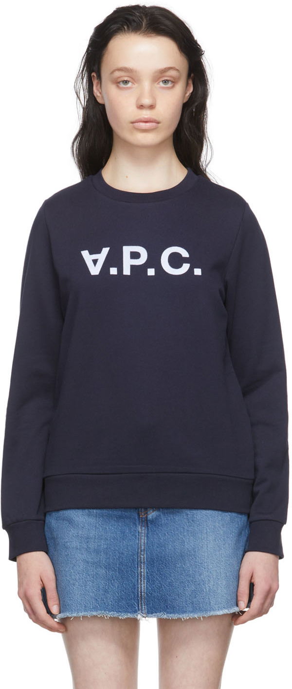 Sweatshirt A.P.C. Cotton Mørkeblå | COECQ-F27644, 0