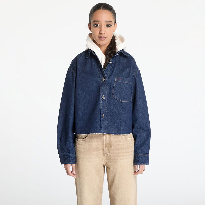 Skjorte Tommy Hilfiger Tommy Jeans Cropped Denim Shirt Jacket Blå | DW0DW20567 1BK