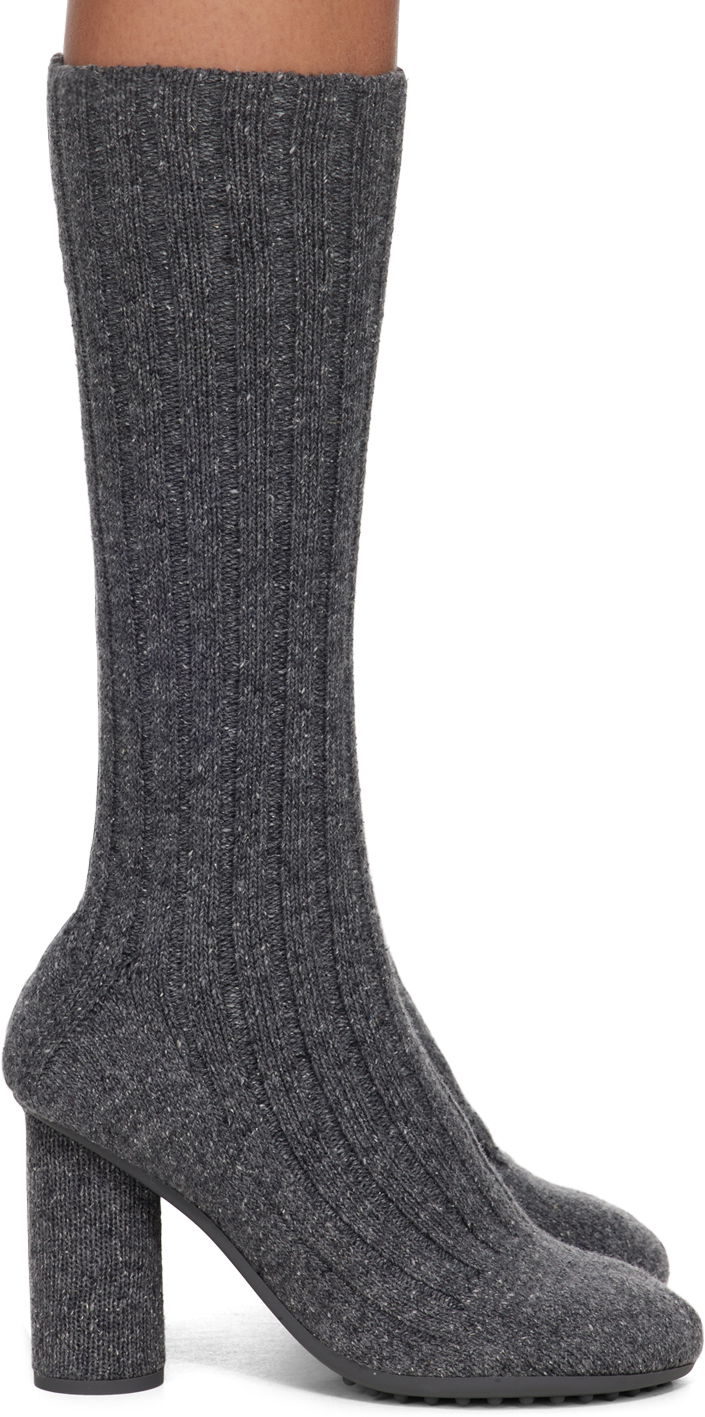 Sokker Bottega Veneta Bottega Veneta Atomic Knit Boots Grå | 775456 V3V00