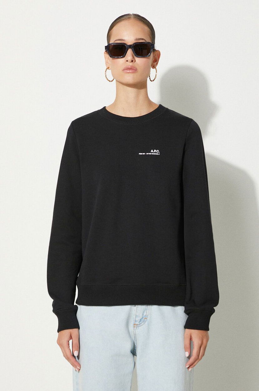 Sweatshirt A.P.C. Crewneck Sweatshirt Sort | COEAS.F27663