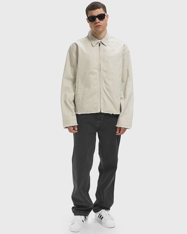 Jakke DAILY PAPER Twill Workwear Frayed Hem Full-Zip Jacket Beige | 2513099, 2