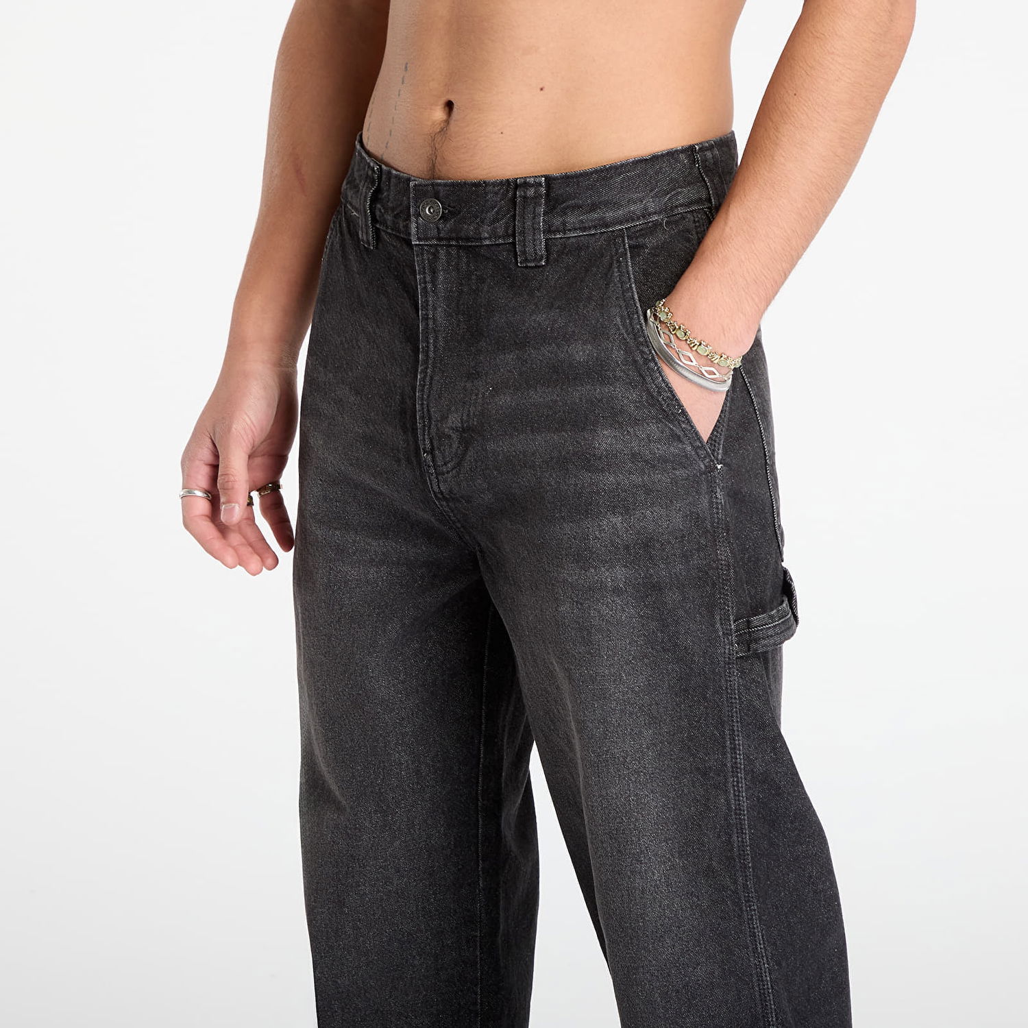 Jeans Dickies Carpenter Loose Straight Stevensville Jeans Sort | 0A863T-BLACK-WSH-FADED, 0