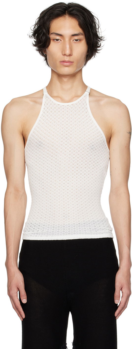Tanktop Dion Lee Serpent Knitted Tank Top Hvid | C7216P23