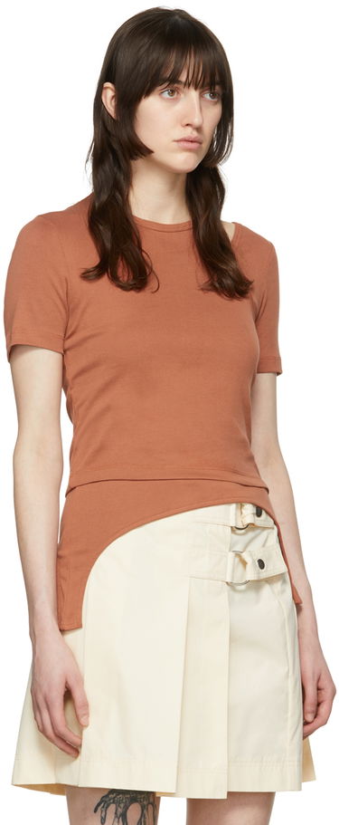 T-shirt Helmut Lang Helmut Lang Asymmetrical T-Shirt Brun | L04HW511, 1