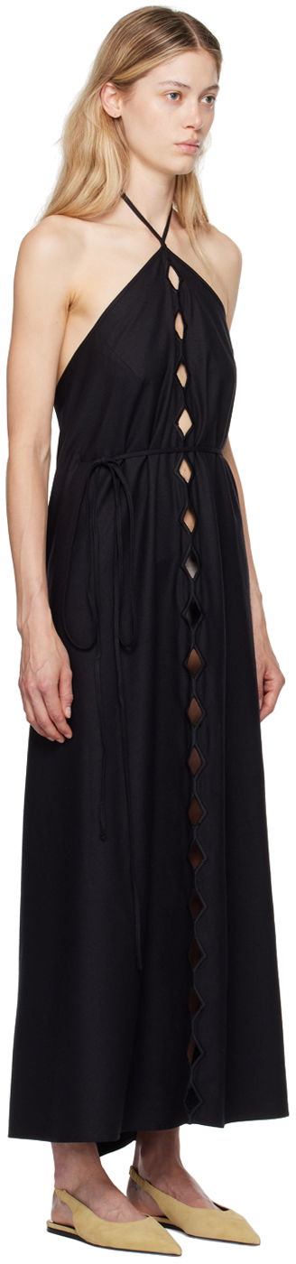 Kjole Baserange Halterneck Cutout Maxi Dress Beige | DRCEL-WS-AU24, 4