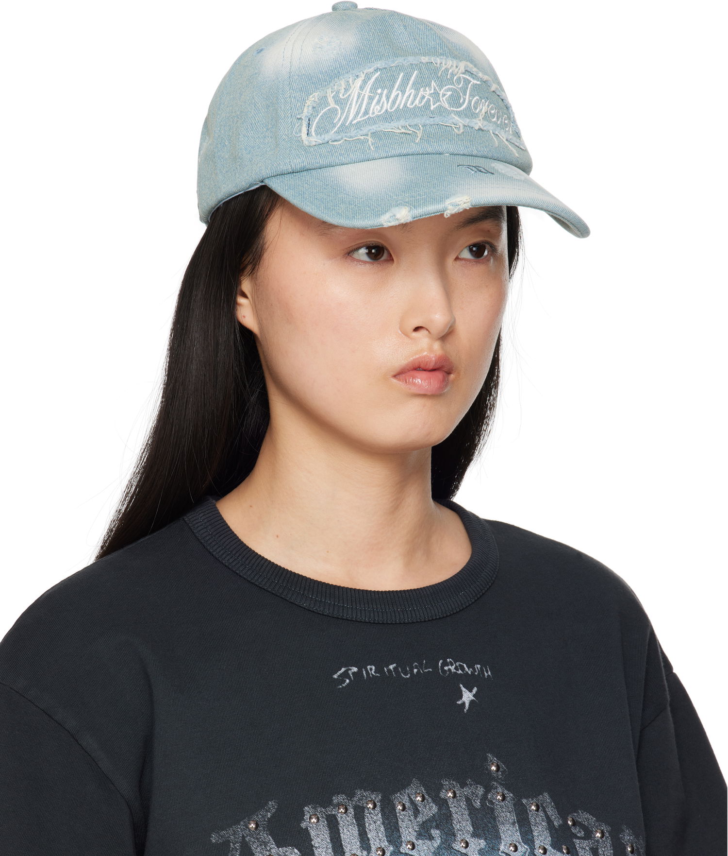 Kasket MISBHV MISBHV Forever Distressed Denim Baseball Cap Blå | 250A504, 1