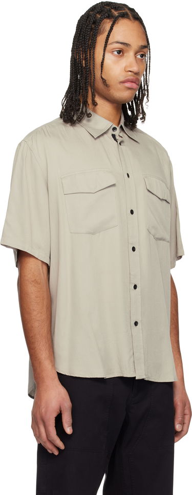 Skjorte rag & bone Rag & Bone Matthew Two-Pocket Short Sleeve Shirt Beige | MBW24HA011VSML, 1
