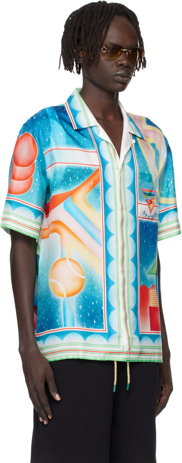 Skjorte Casablanca Casablanca Galaxy Court Silk Shirt Flerfarvet | MPF25-SH-003-01, 1