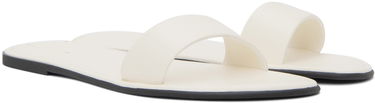 Kjole The Row The Row Leather Beach Slides Hvid | F1386-SPN60, 3