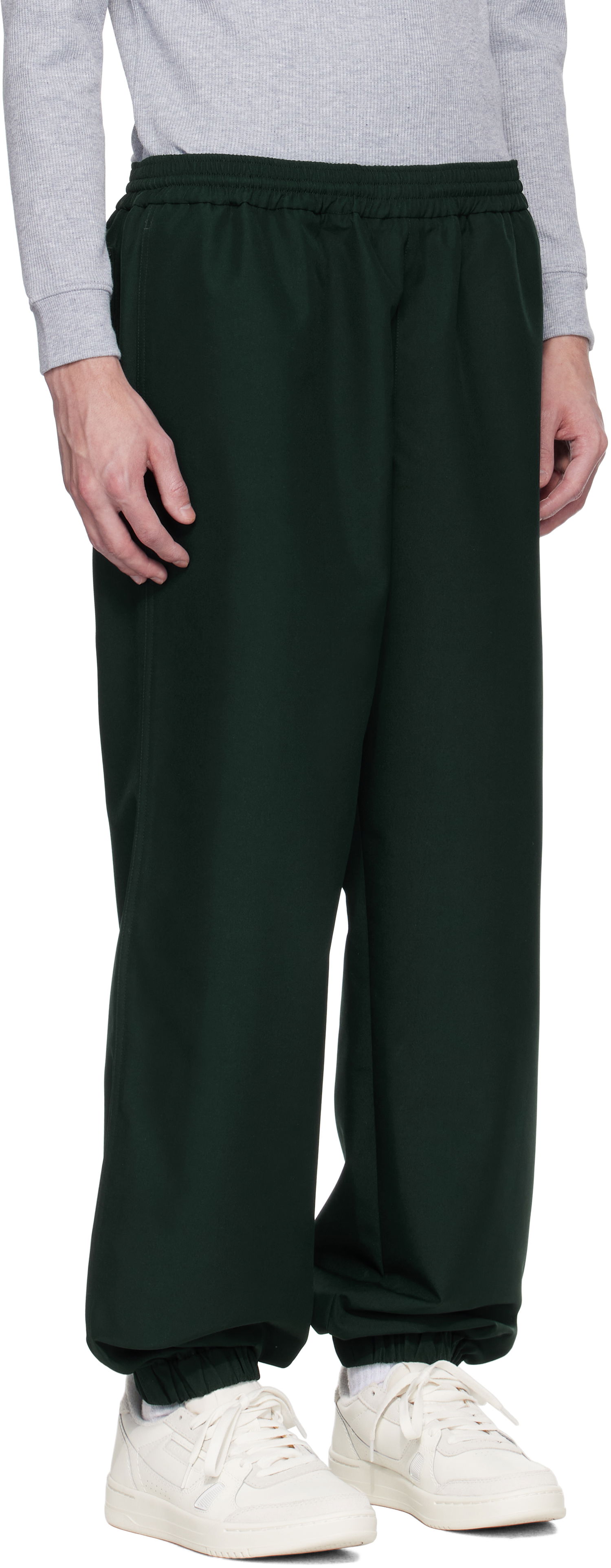 Joggingbukser Lacoste Lacoste Runway Oversized Twill Trousers Grøn | XH6770, 1