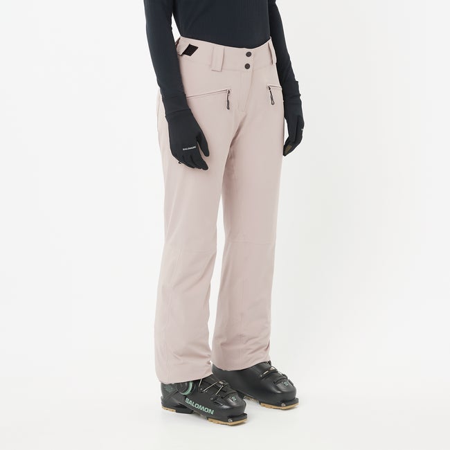 Bukser Salomon Ski Pants Edge Lyserød | LC2615100, 0