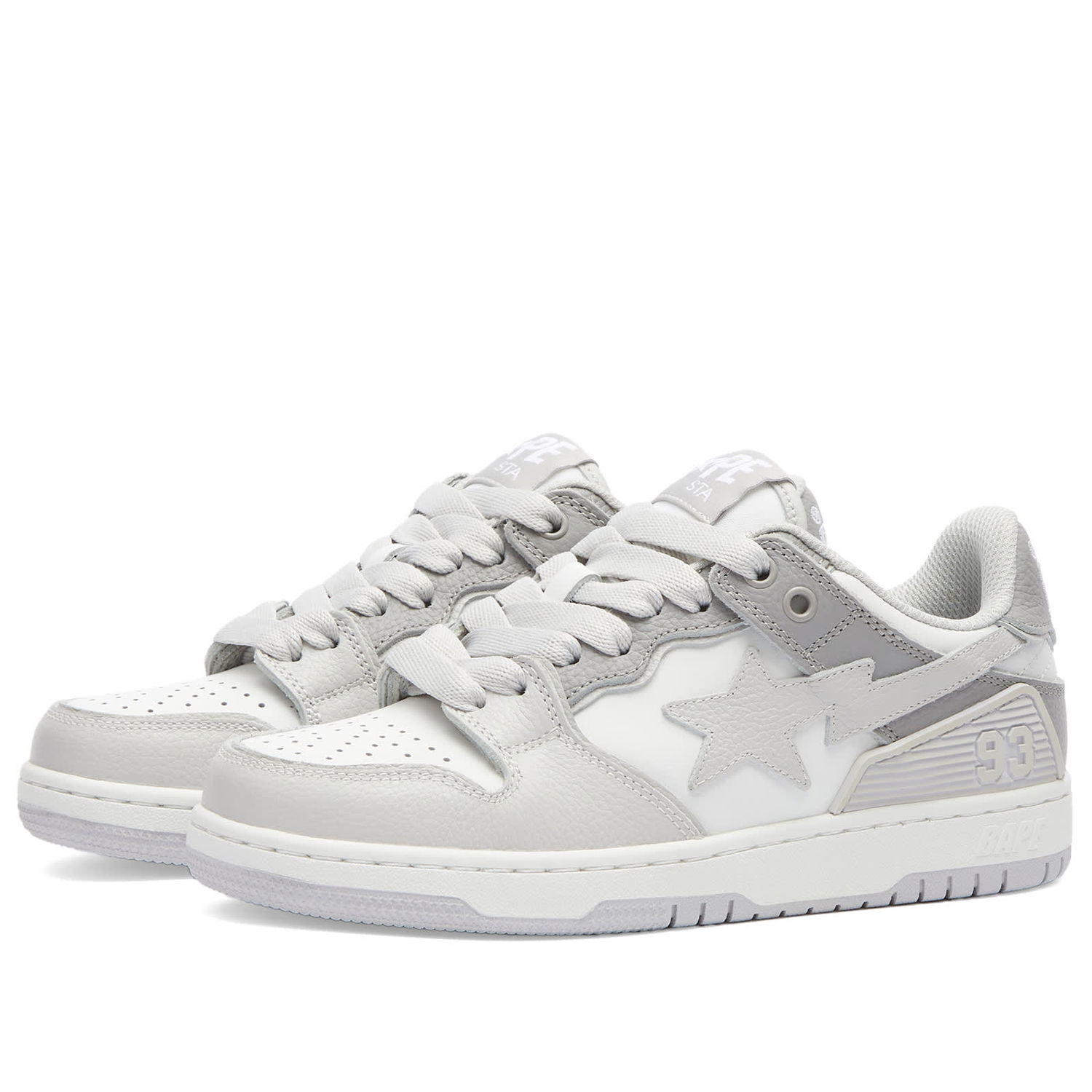 Sneakers og sko BAPE A Bathing Ape Women's Bape Sk8 Sta #5 Sneakers in White,  | END. Clothing Grå | 001FWJ802059I-WHT, 0