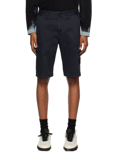 Shorts Stone Island Patch Mørkeblå | 1015L1204