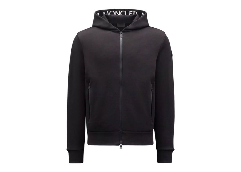 Sweatshirt Moncler Logo Hoodie Sort | H20918G00035V8183999