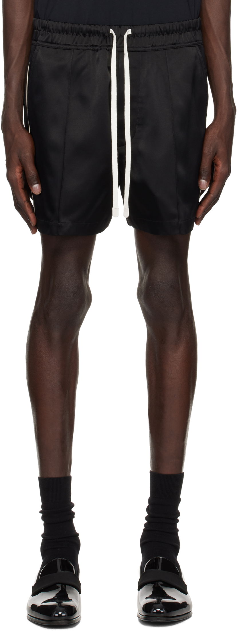 Shorts Tom Ford Tom Ford Shiny Satin Shorts Sort | SSC002-FMV031S25