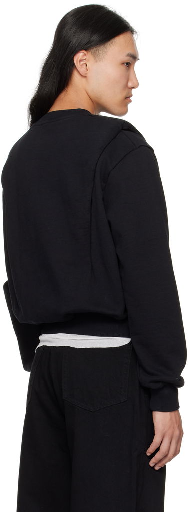 Sweatshirt Han Kjøbenhavn Han Kjobenhavn Collared Crewneck Sweatshirt Sort | M-134680, 2