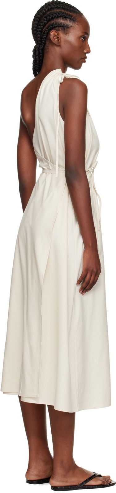 Kjole Baserange Baserange View One-Shoulder Midi Dress Hvid | DRVI-WS-AU25, 2