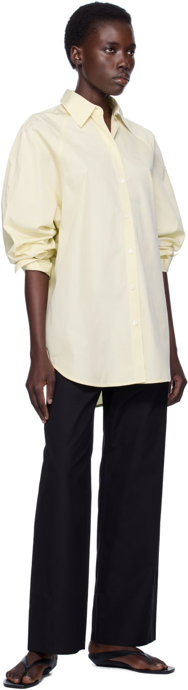 Skjorte TOTEME TOTEME Raw Raglan Shirt Gul | 253-WRT0515-FB0226, 4
