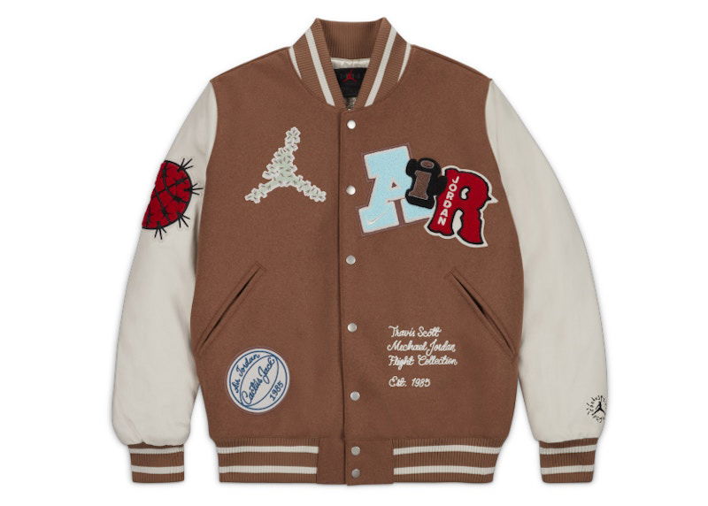 Bomberjakke Jordan Travis Scott Varsity Jacket Brun | DO4104-256, 1