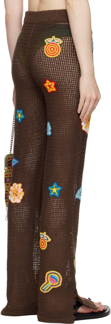 Bukser Casablanca Casablanca Crochet Motif Trousers Brun | WS25-KW-940-01, 2