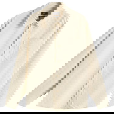 Skjorte A.P.C. Men's Basile Marl Cotton Overshirt Beige | COGEV-H02709-AAD, 0