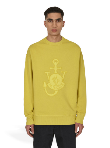 Sweatshirt Moncler x JW Anderson Logo Crewneck Sweatshirt Gul | H209E8G00008 112